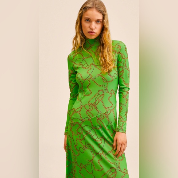 MANGO • Chain Print Dress - Picture 5 of 14